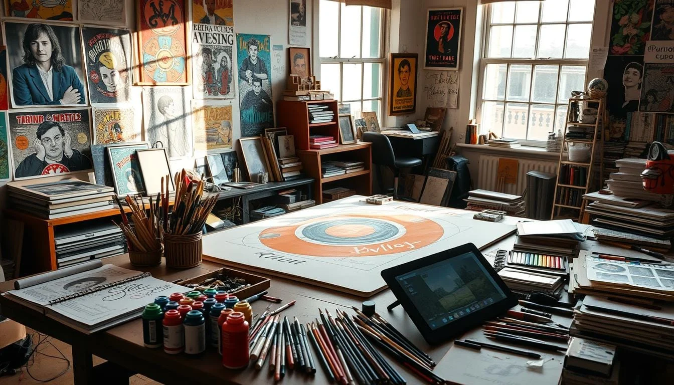 Stunning Album Cover Art: Create Your Own Record Cover Design 3 Album cover design workspace