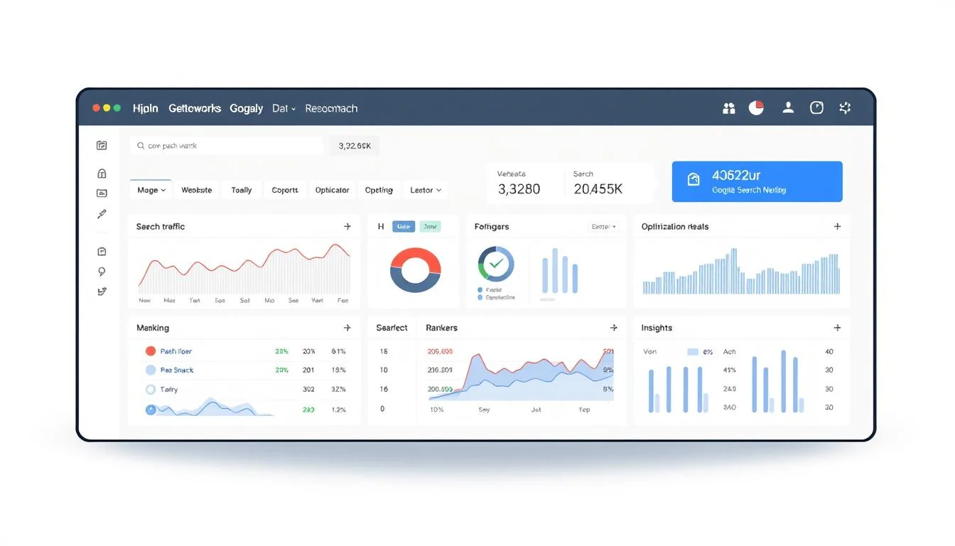 SEO: How Important is Search Engine Optimization? 4 A modern, sleek dashboard for Google Search Console analytics, showcasing key performance metrics and insights. In the foreground, a crisp, data-rich interface with line graphs, pie charts, and tables displaying website traffic, search rankings, and optimization opportunities. The middle ground features a minimalist, monochromatic design with clean typography and icons, creating a professional, efficient atmosphere. The background subtly blends shades of gray and blue, evoking a sense of authority and technological prowess. Soft, directional lighting casts a subtle glow, highlighting the dashboard's clarity and precision. The overall composition conveys the importance of data-driven decision-making for search engine optimization and its impact on business growth.